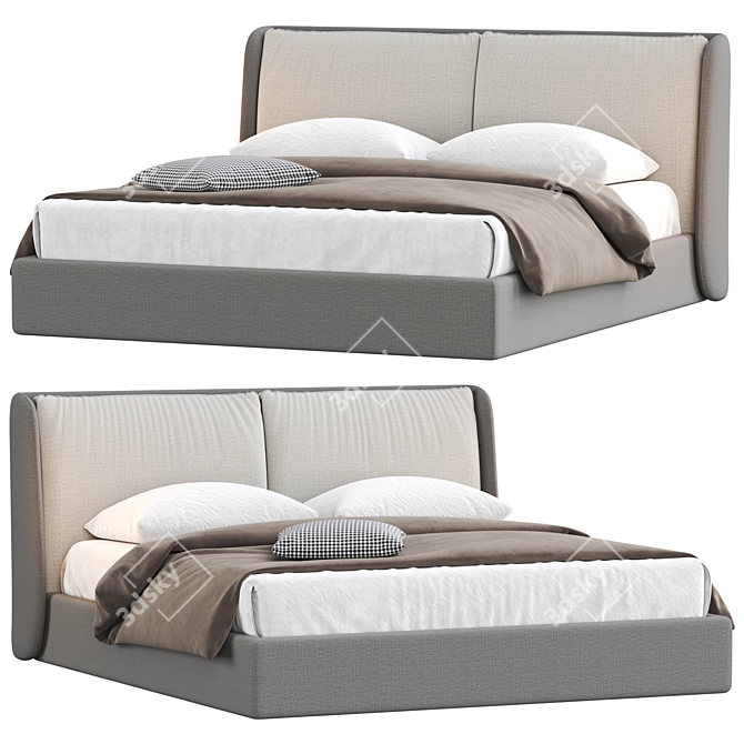 Felis Kevin Bed: Stylish and Modern Sleep Solution 3D model image 1