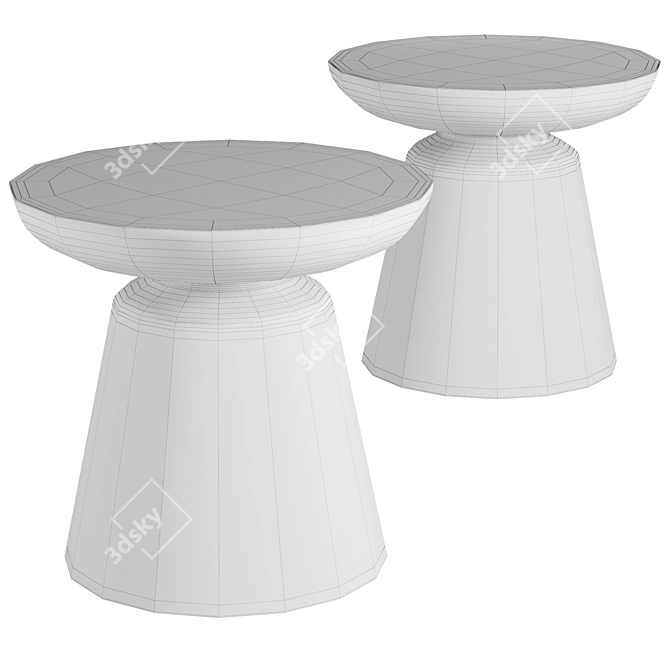 Minimalist Cap Side Table 3D model image 2