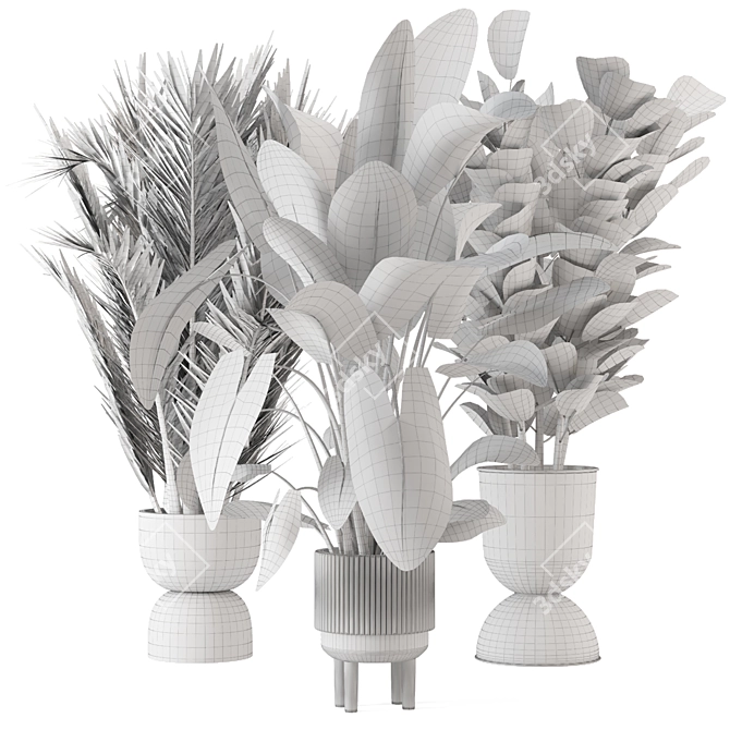 Ferm Living Bau Pot: Large Indoor Plant Set 3D model image 7