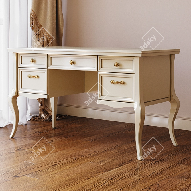 Cleopatra Collection Desk: Stylish, Functional, Timeless 3D model image 2