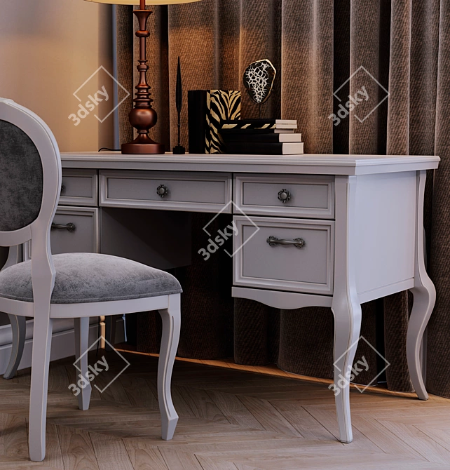 Cleopatra Collection Desk: Stylish, Functional, Timeless 3D model image 4