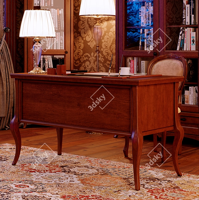 Cleopatra Collection Desk: Stylish, Functional, Timeless 3D model image 7