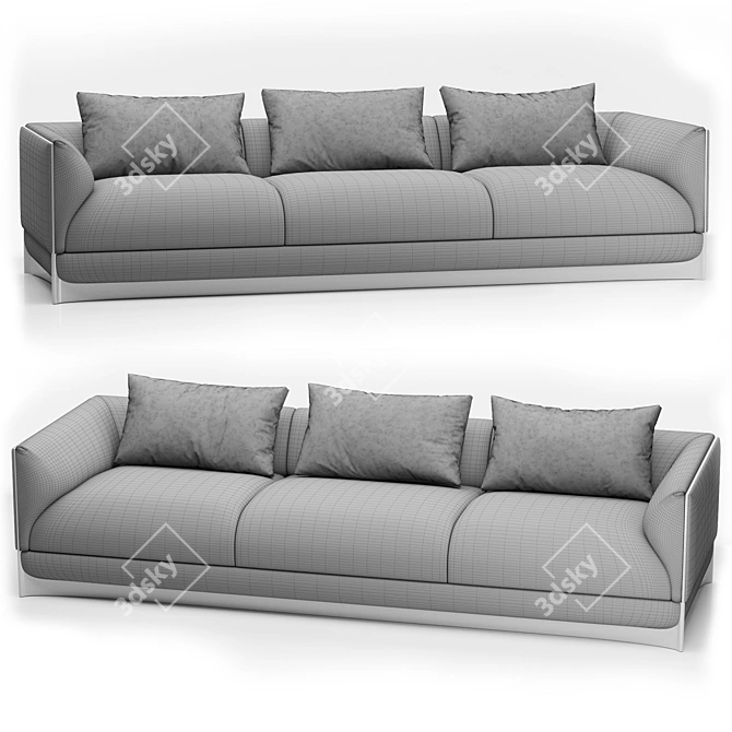 Luxury Foscari Sofa by Visionnaire 3D model image 5