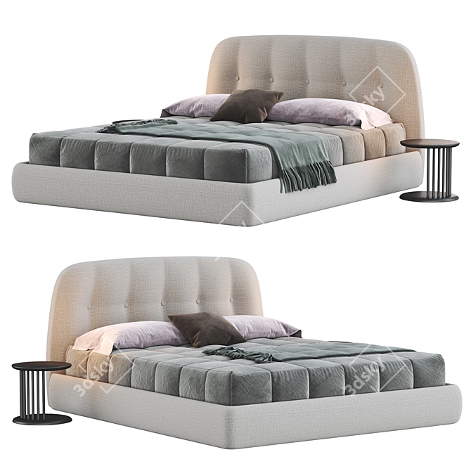 Elegant Bodema Sophie Bed - Timeless Comfort 3D model image 1