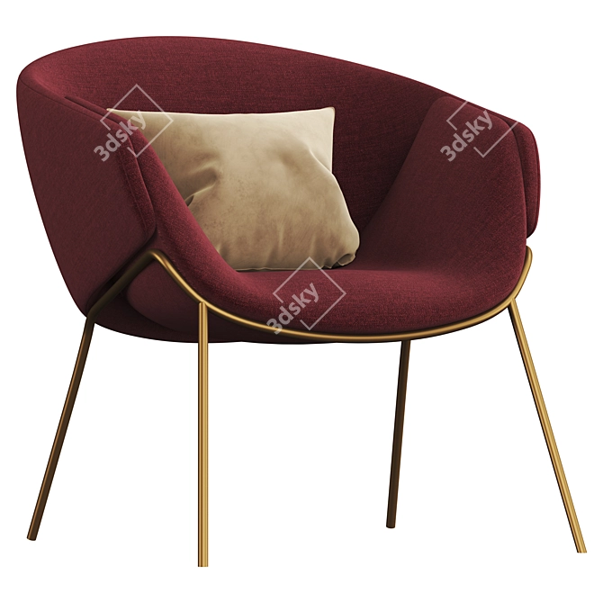 SP01 Anita Armchair: Sleek and Stylish Seating Solution 3D model image 1