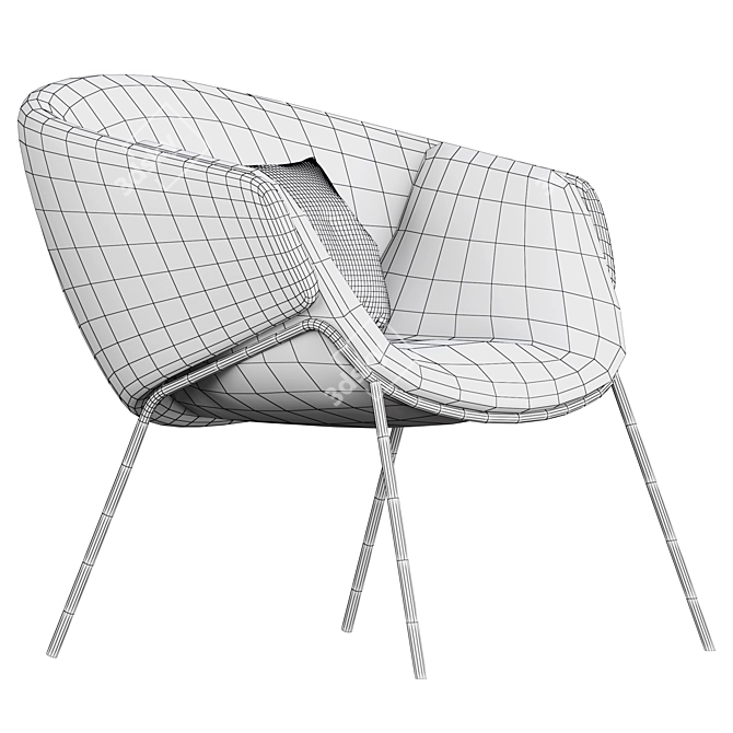 SP01 Anita Armchair: Sleek and Stylish Seating Solution 3D model image 5