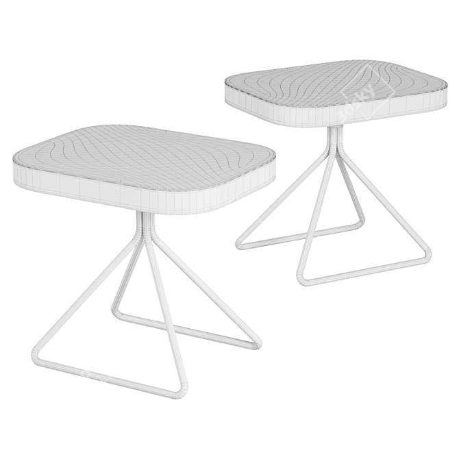 Modern Nesting Side Table: Reese 3D model image 2