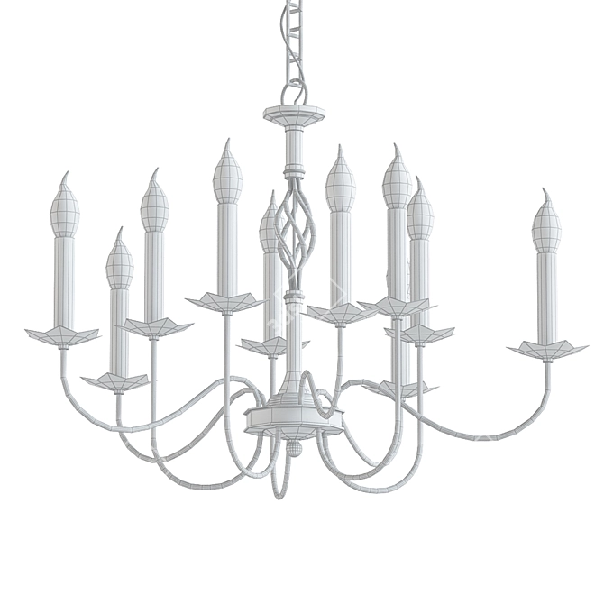 Twist Basket 10-Light Chandelier 3D model image 2