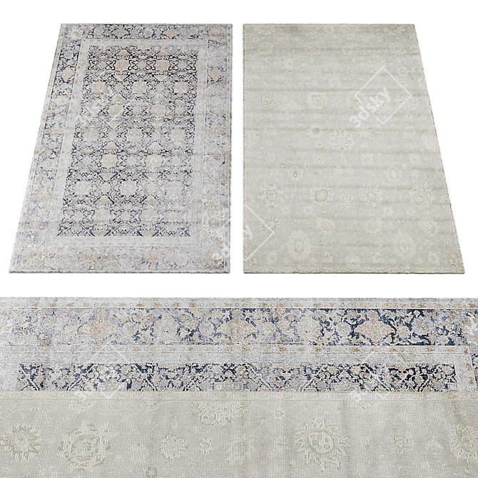 Luxurious Rug Collection: Exquisite Textures 3D model image 3