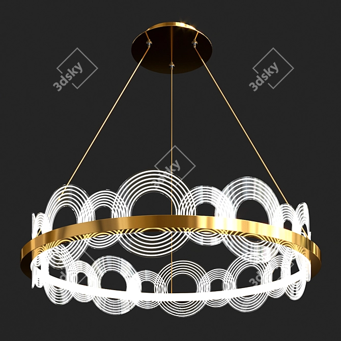 Elegant VETORA Chandelier 3D model image 1