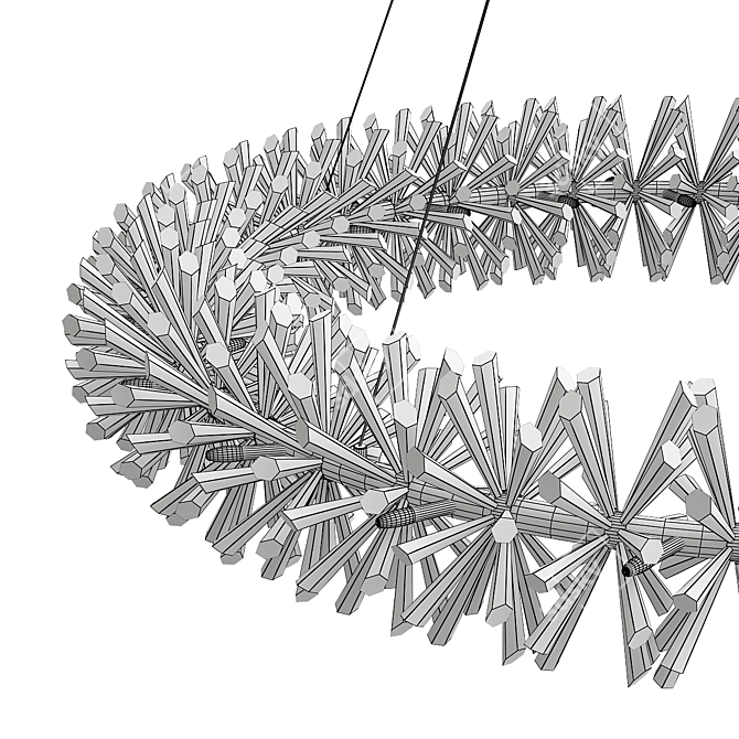 Elegant Beatrix Chandelier: A Stunning Lighting Statement 3D model image 3