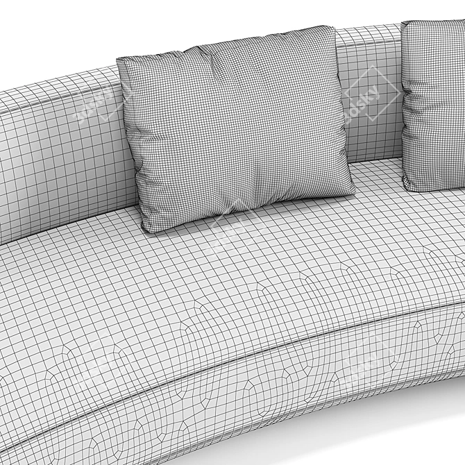 Gallotti & Radice Audrey: Luxurious 3.2m Sofa 3D model image 3