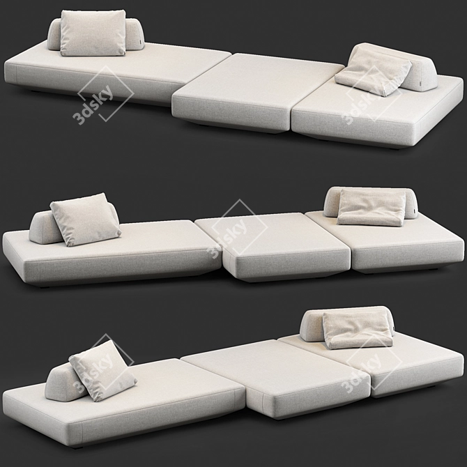 Elegant Boca Tommy Sofa 3D model image 3