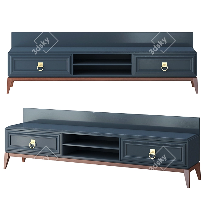 Elegant TV Stand: Stylish Accommodation for Your Entertainment 3D model image 1