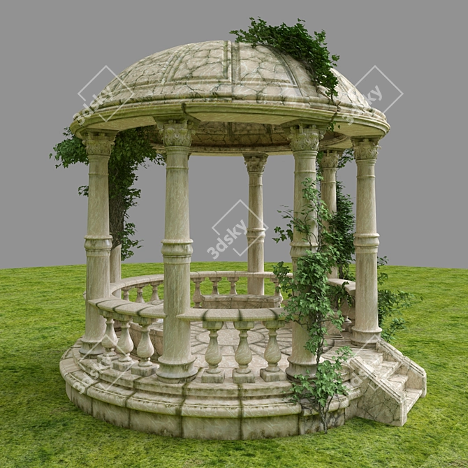 Classic Rotunda Covered in Ivy 3D model image 2