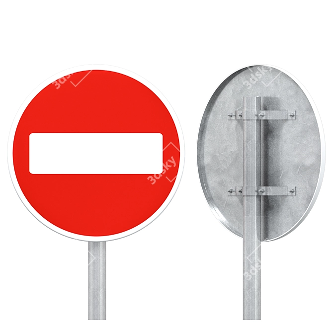 Forbidden Signs Set 2: Unique Prohibition Symbols 3D model image 2