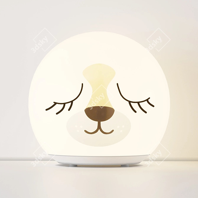 IKEA ANGARNA Panda LED Children's Lamp 3D model image 2