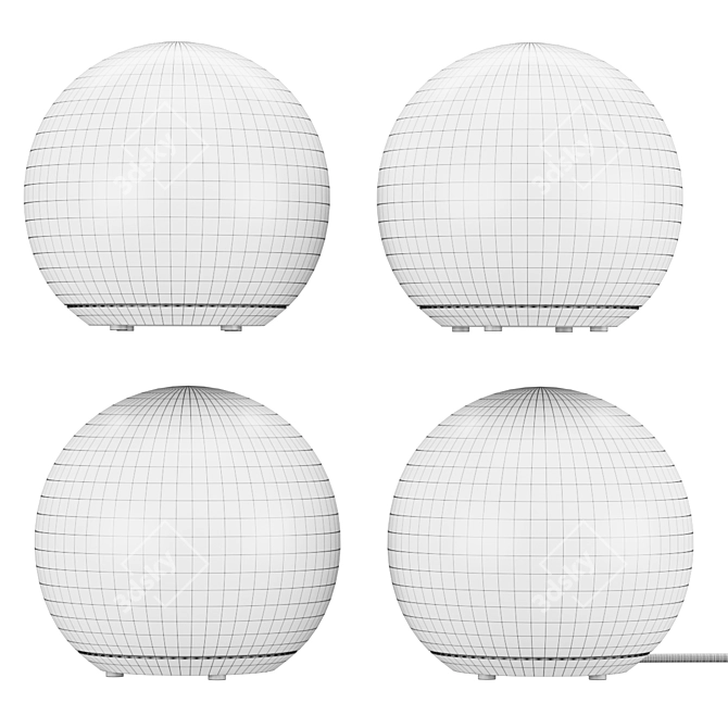 IKEA ANGARNA Panda LED Children's Lamp 3D model image 4