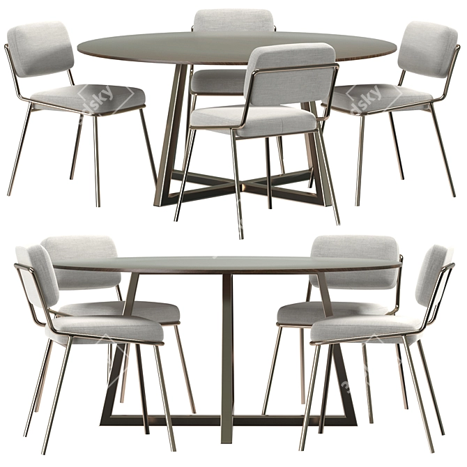 Sophisticated Dining Set by Connubia 3D model image 1