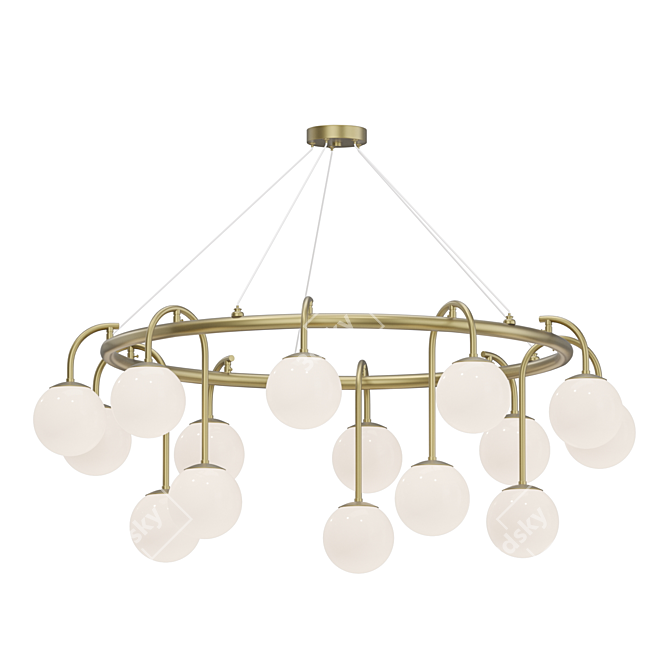 Lampatron LULLA 15: Stylish Ring Chandelier 3D model image 1