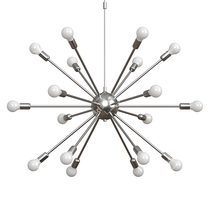 Sleek Sputnik Chandelier | Atomic 18 3D model image 3