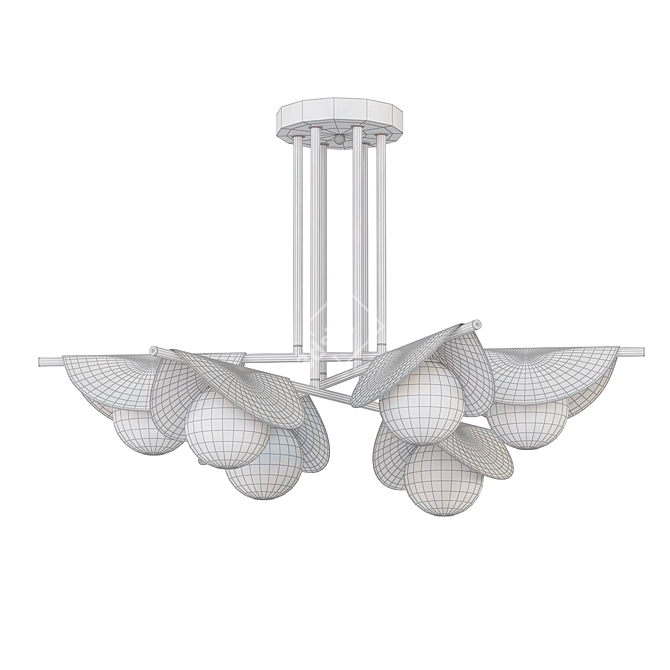 Divine Light Hanging Chandelier 3D model image 2