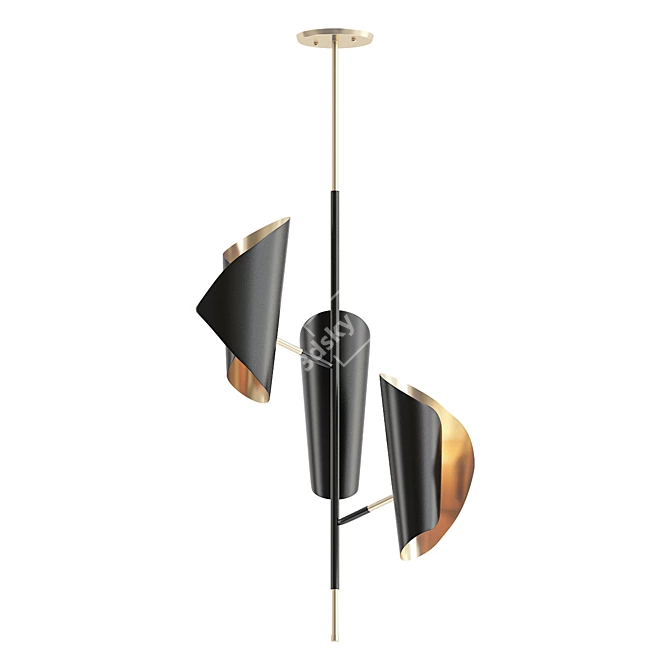 Sleek CIGALE Pendant Light 3D model image 1