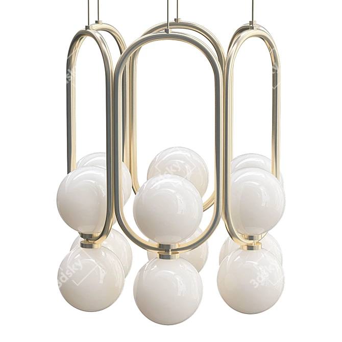 Elegant Glow: WALLEY Chandelier 3D model image 1