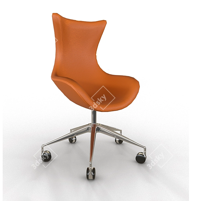 Rolling Armchair: Minimalistic Design 3D model image 1