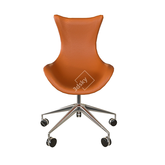 Rolling Armchair: Minimalistic Design 3D model image 2