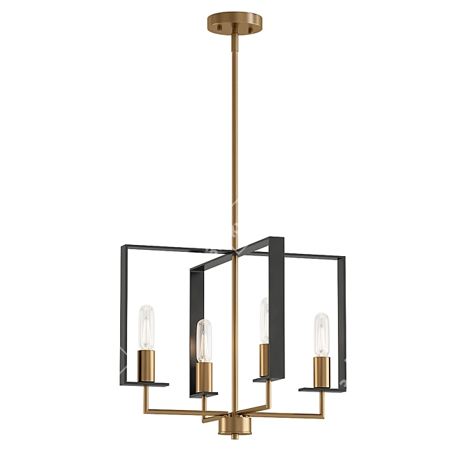 Elegant Chicago PM Chandelier 3D model image 1