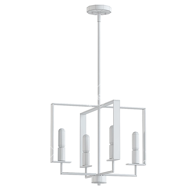 Elegant Chicago PM Chandelier 3D model image 2