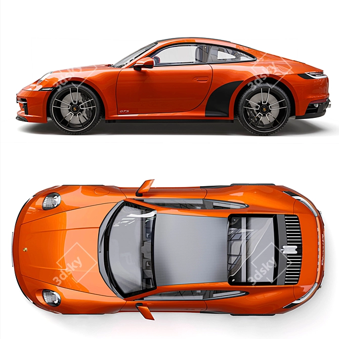 Sleek and Powerful Porsche 911 3D model image 3