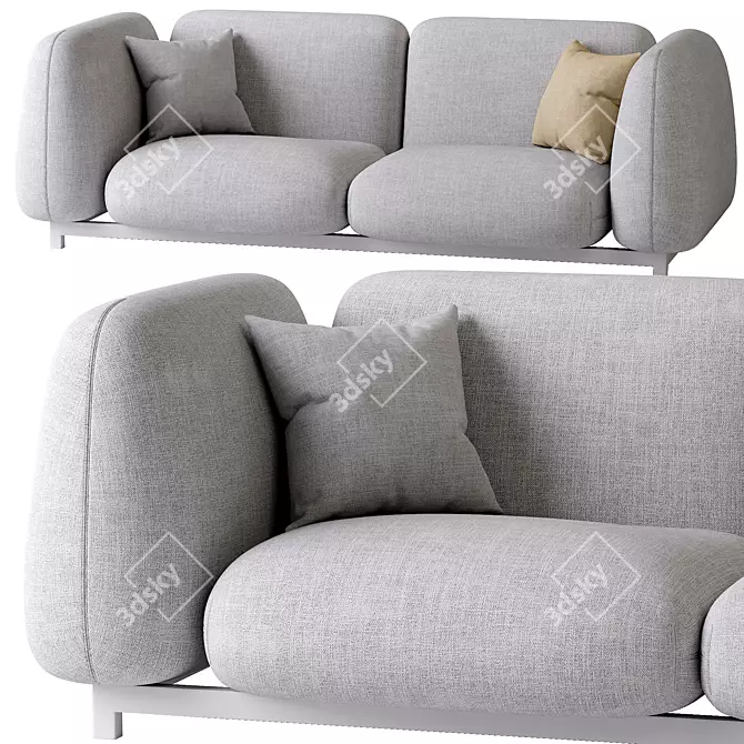 Mellow Collection: Stylish and Comfortable Sofa 3D model image 2