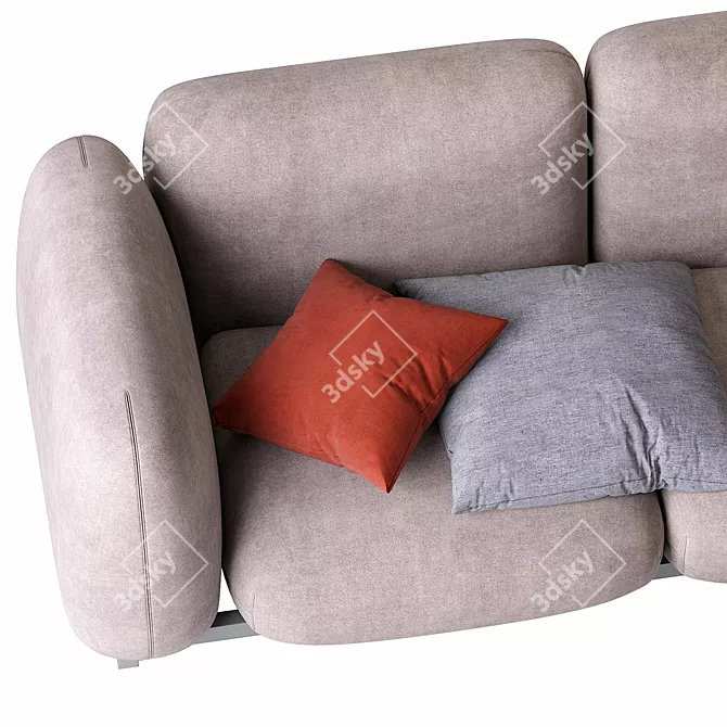 Mellow Collection: Stylish and Comfortable Sofa 3D model image 3