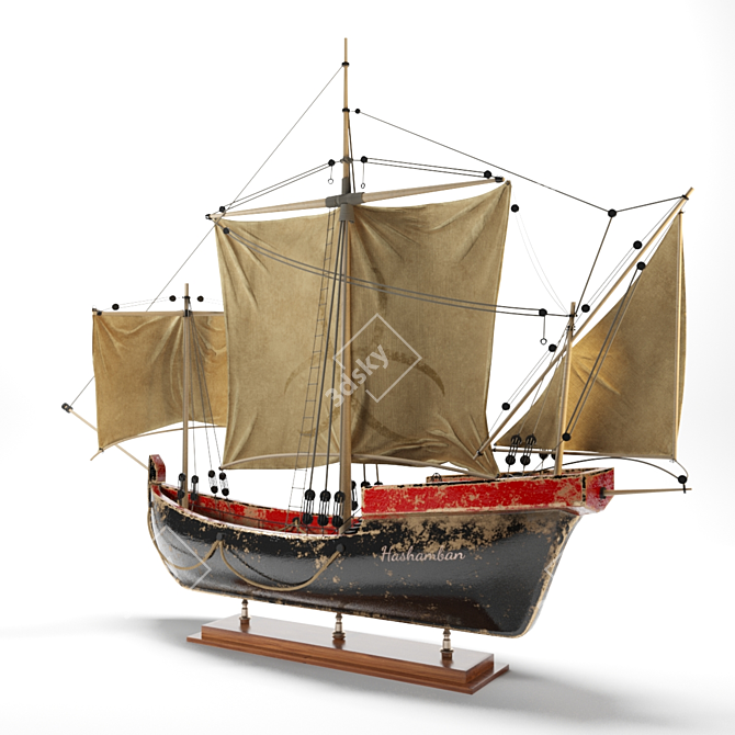 Seafarer's Dream Sailing Boat 3D model image 3