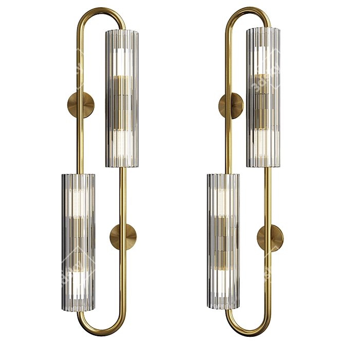 Sleek Modern Lucina Wall Lamp 3D model image 1