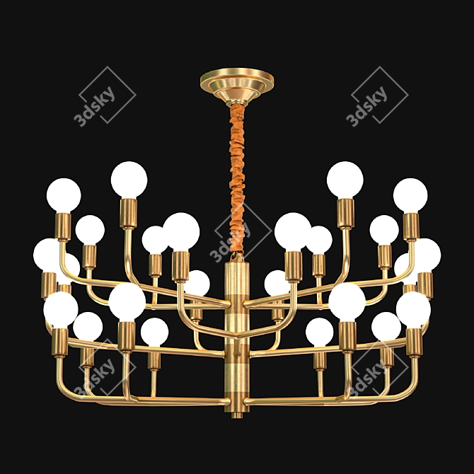 Minimalist American Chandelier 3D model image 1