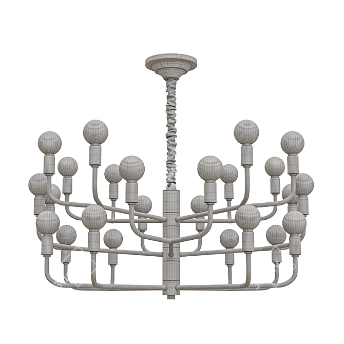 Minimalist American Chandelier 3D model image 4