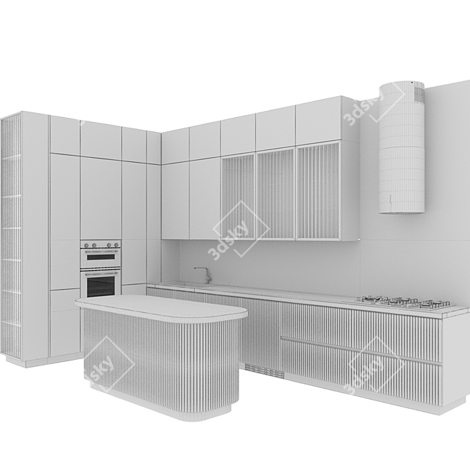 Sleek Italian Kitchen: Modern & Functional 3D model image 5