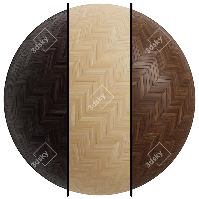 Premium Oak Wood Parquet Set 3D model image 1