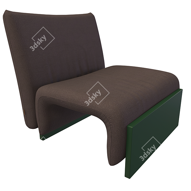 Modern Minimalist Armchair 3D model image 1