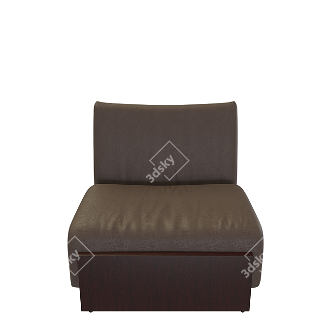 Modern Leather Armchair 3D model image 2