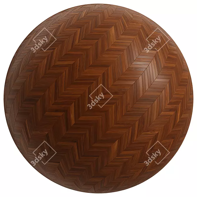  Oak Wood Parquet Texture Set 3D model image 2