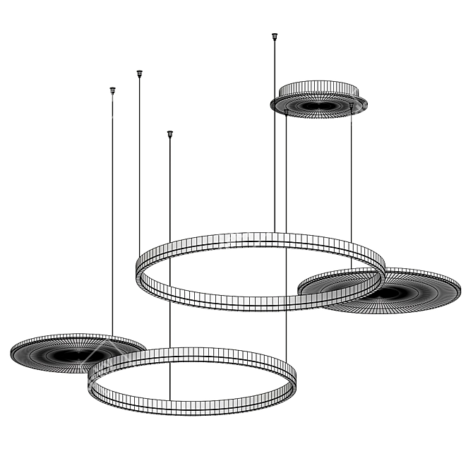 Elegant Medea Ring Chandelier 3D model image 4