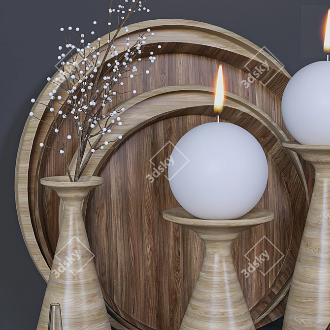 Elegant Decor Set 53 3D model image 3