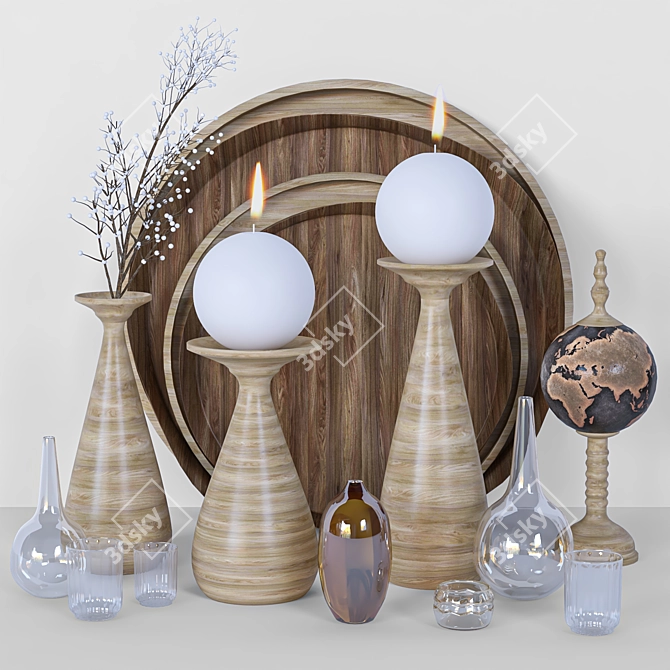 Elegant Decor Set 53 3D model image 5