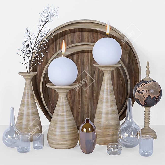 Elegant Decor Set 53 3D model image 6