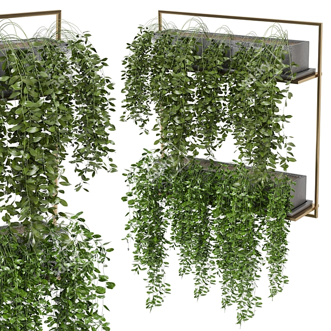 Elevate Your Space with Hanging Plants 3D model image 2