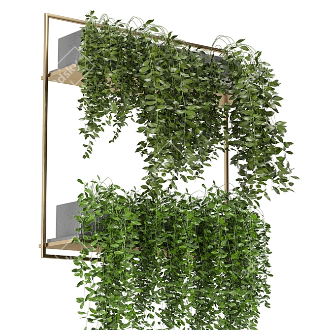 Elevate Your Space with Hanging Plants 3D model image 4